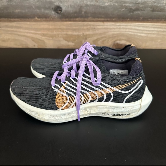 Nike Pegasus Turbo Next Nature Womens 7 Running Shoes Black Orange Athleisure - Picture 2 of 11